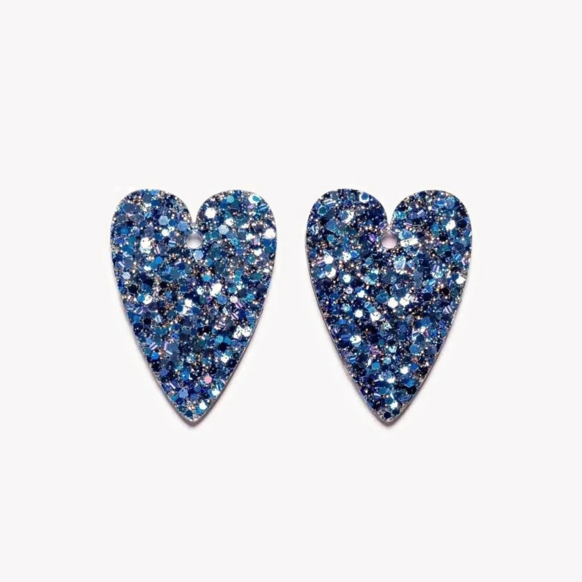 Paire de charms Cœur coloris Mix Bleu (n°8) – Les Nicolettes