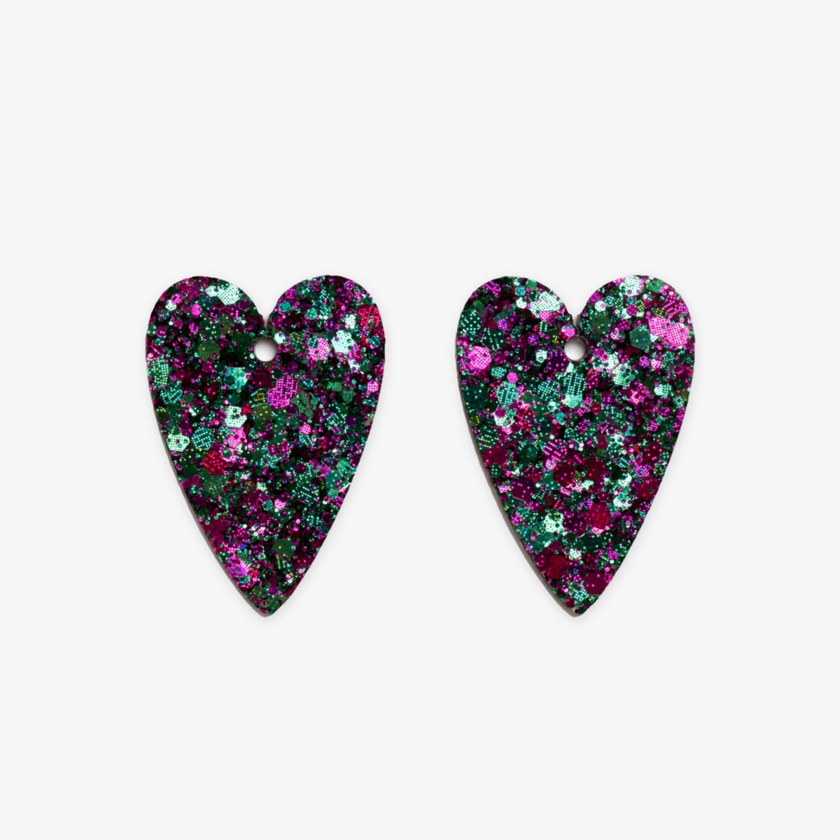 Charms Cœur Émeraude Fuchsia-Les Nicolettes