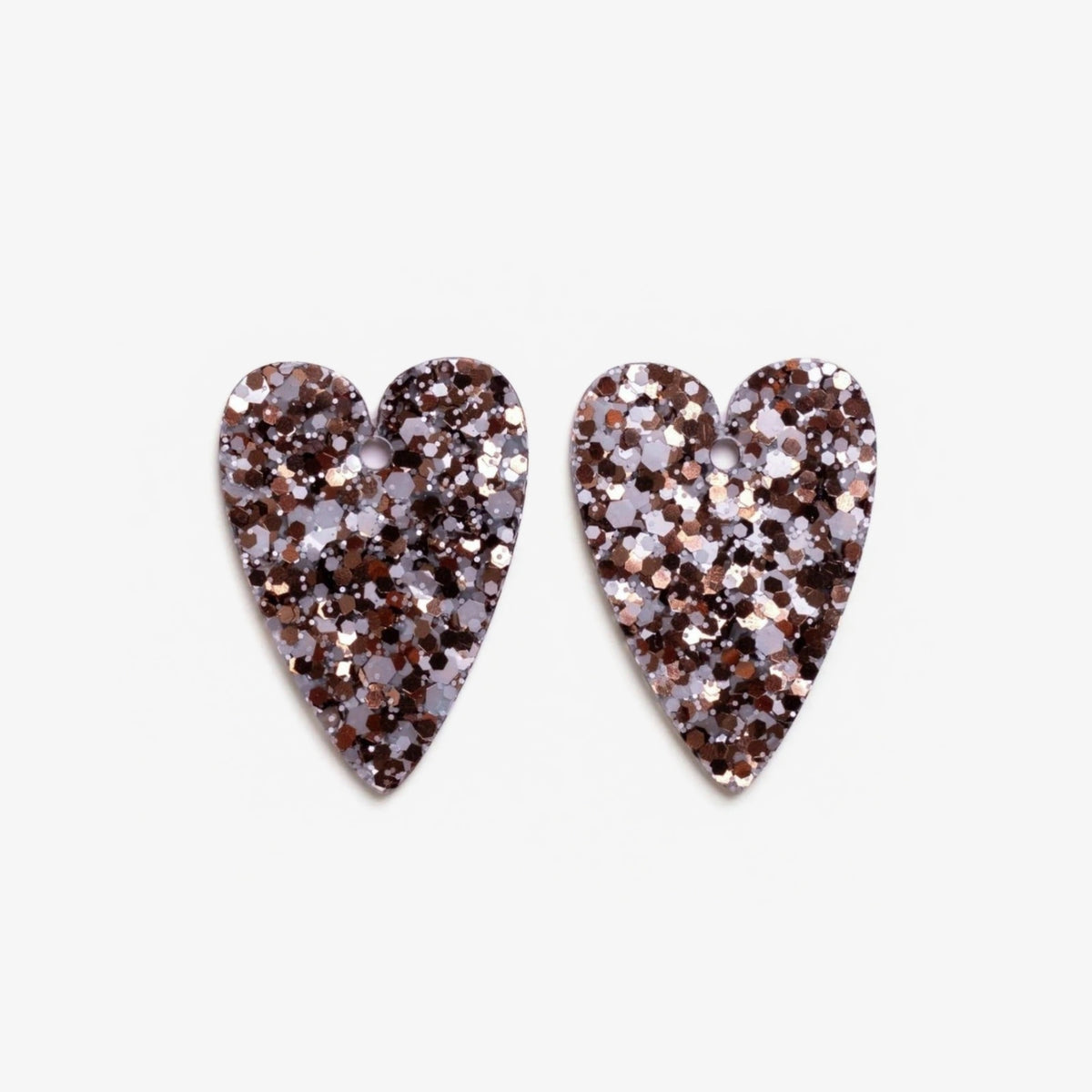 Charms Cœur Mix Bleu Marron-Les Nicolettes