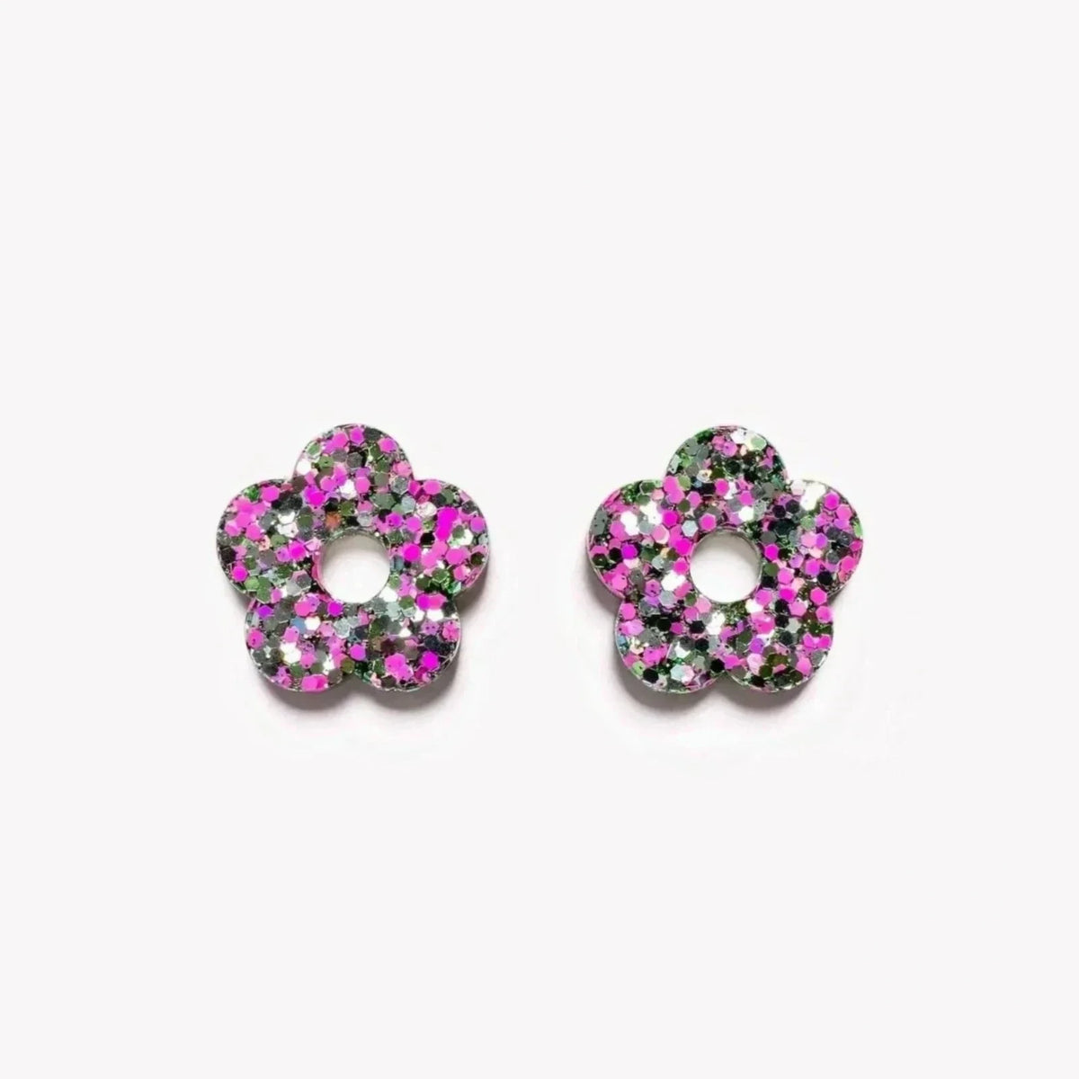 Paire de charms Fleur coloris Mix Vert Rose (n°10) – Les Nicolettes