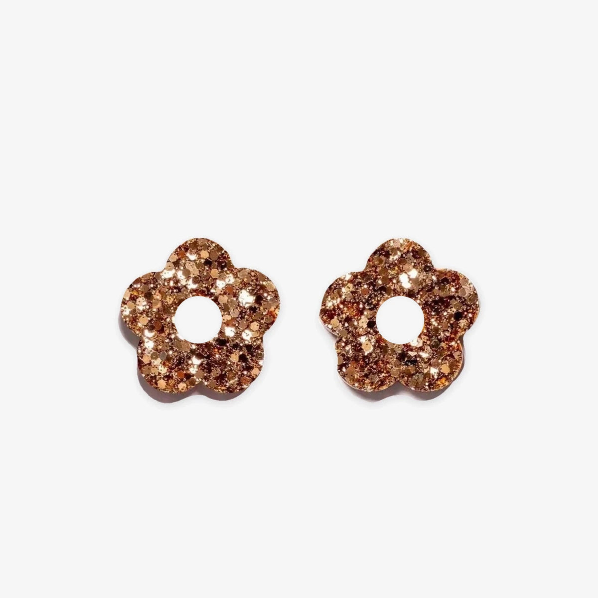 Paire de charms Fleur coloris Champagne (n°13) – Les Nicolettes