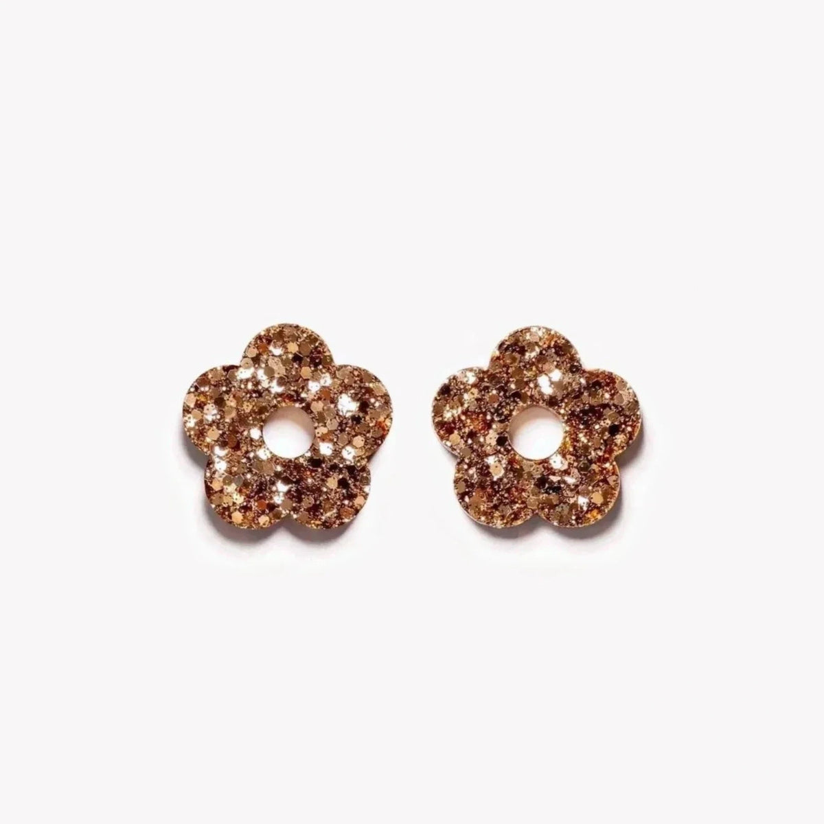 Paire de charms Fleur coloris Champagne (n°13) – Les Nicolettes