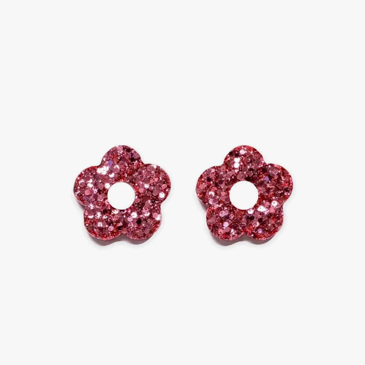 Paire de charms Fleur coloris Champagne Rosé (n°15) – Les Nicolettes