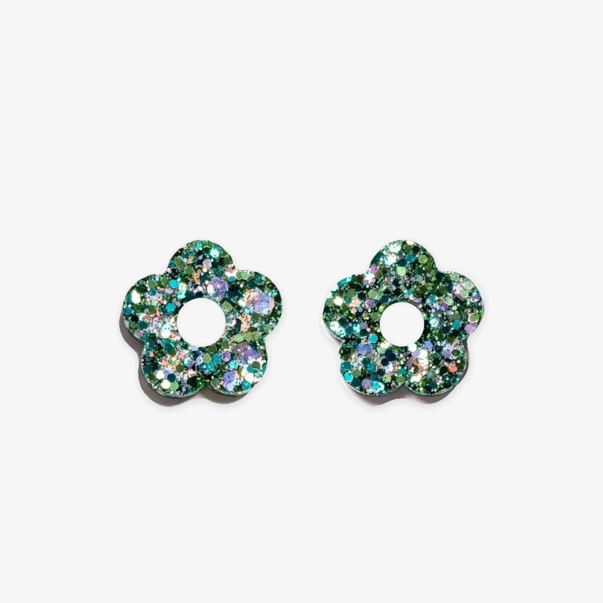 Paire de charms Fleur coloris Mix Vert 2.0 (n°1) – Les Nicolettes