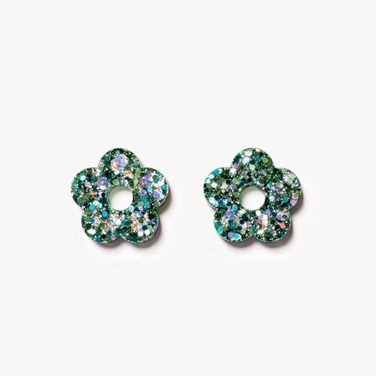 Paire de charms Fleur coloris Mix Vert 2.0 (n°1) – Les Nicolettes