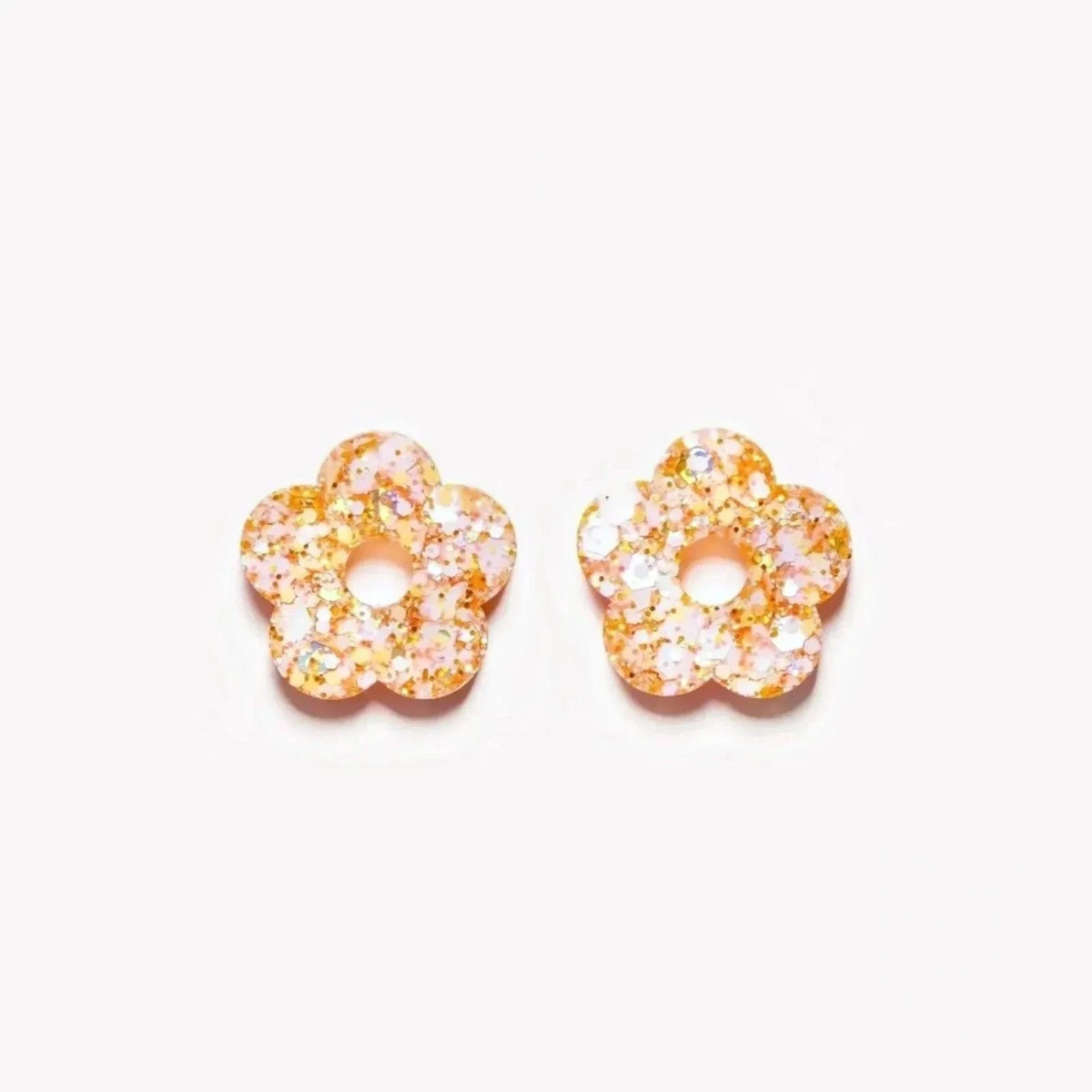 Paire de charms Fleur coloris Ivoire Orange (n°5) – Les Nicolettes