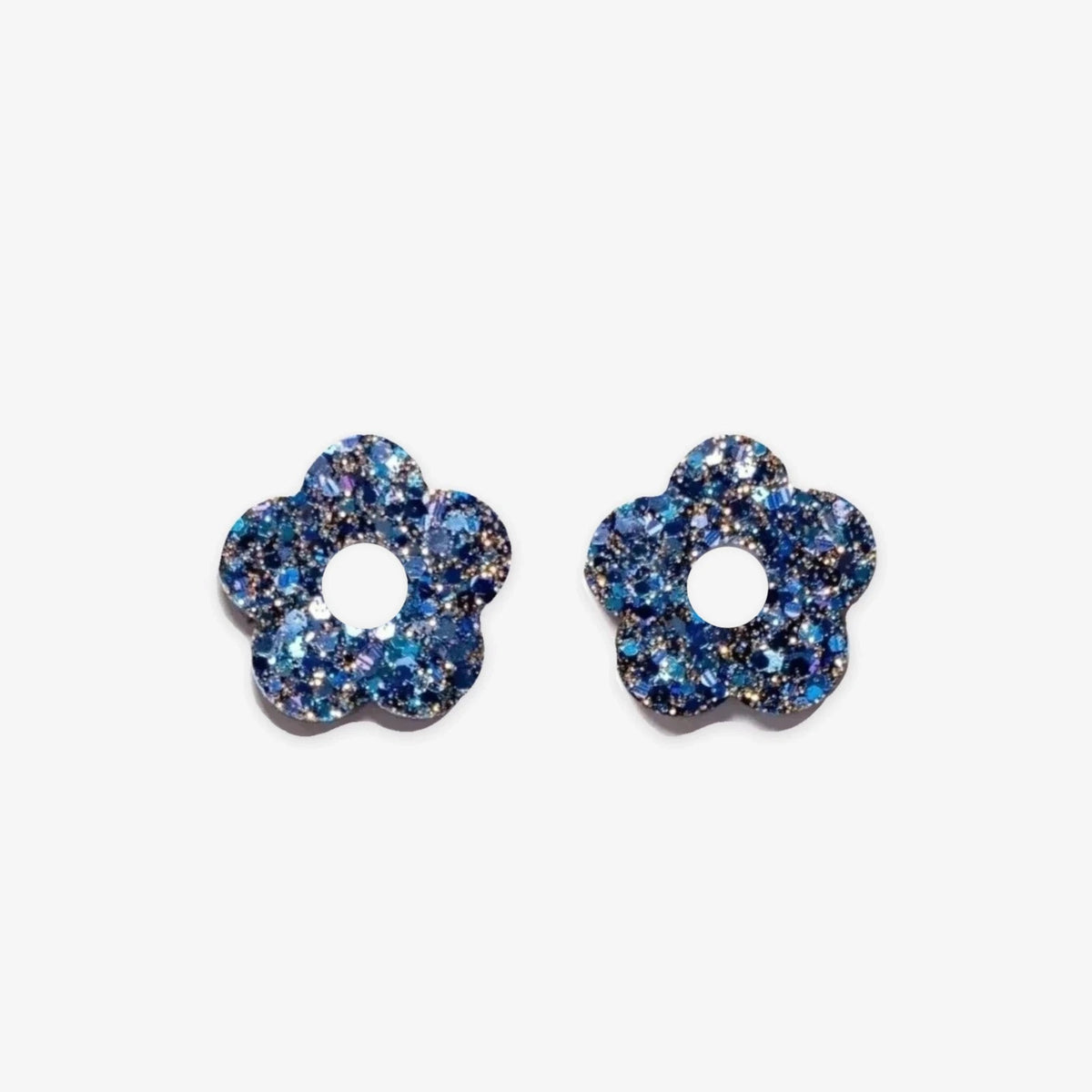 Paire de charms Fleur coloris Mix Bleu (n°7) – Les Nicolettes