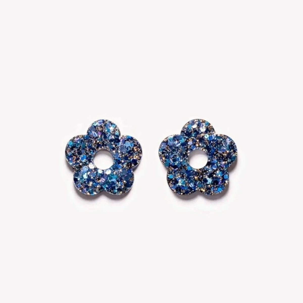 Paire de charms Fleur coloris Mix Bleu (n°7) – Les Nicolettes