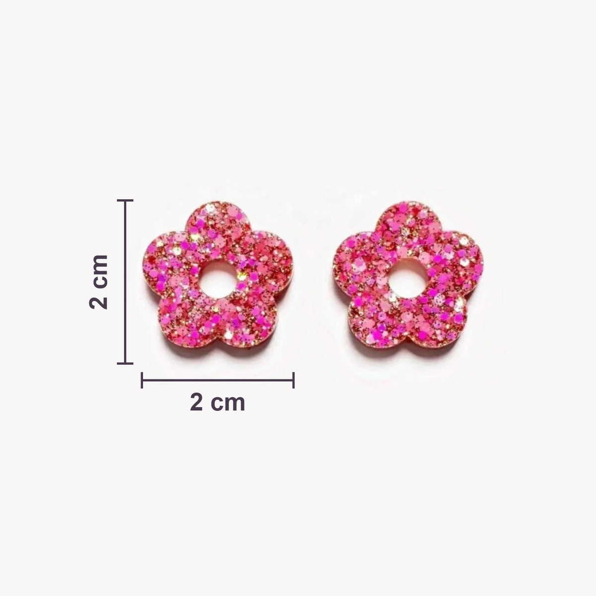 Dimensioni reali dei charms Fiore: 2 cm di diametro