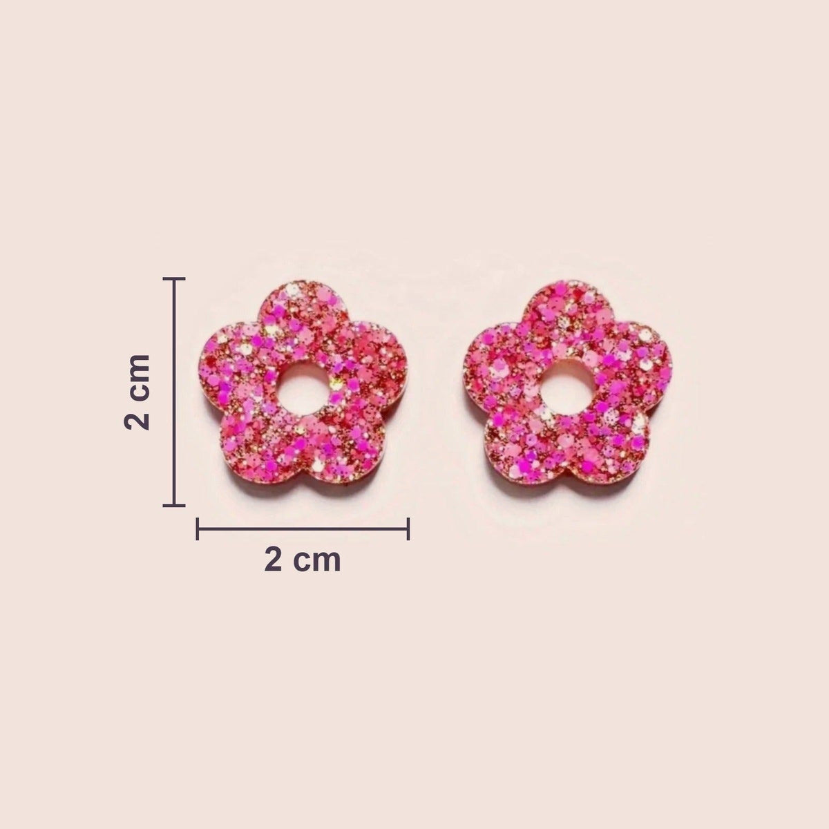 Actual size of Flower charms: 2 cm in diameter