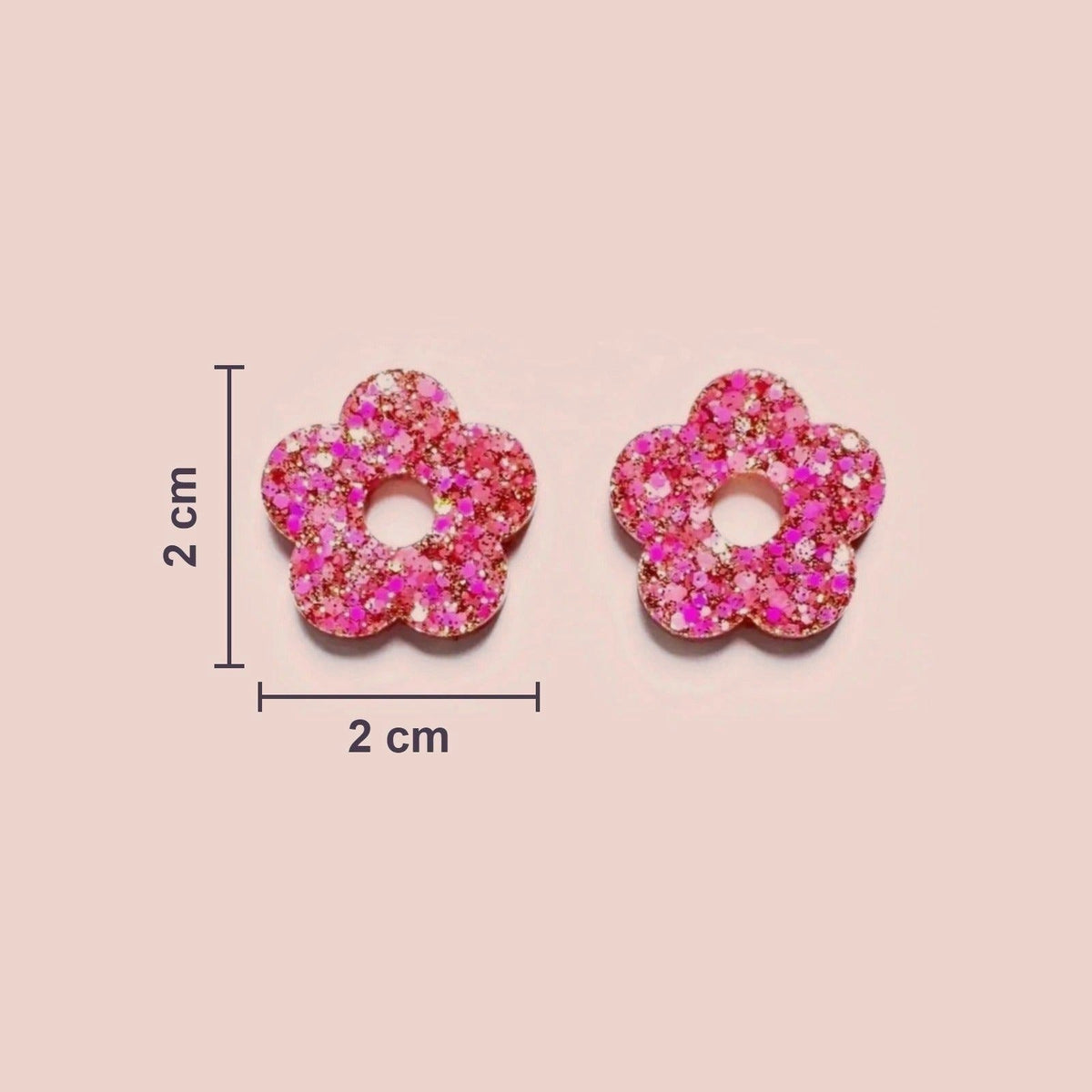 Actual size of Flower charms: 2 cm in diameter