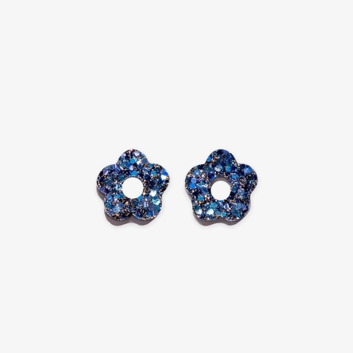 Pair of Mini Flower charms in Mix Blue (no. 2) – Les Nicolettes