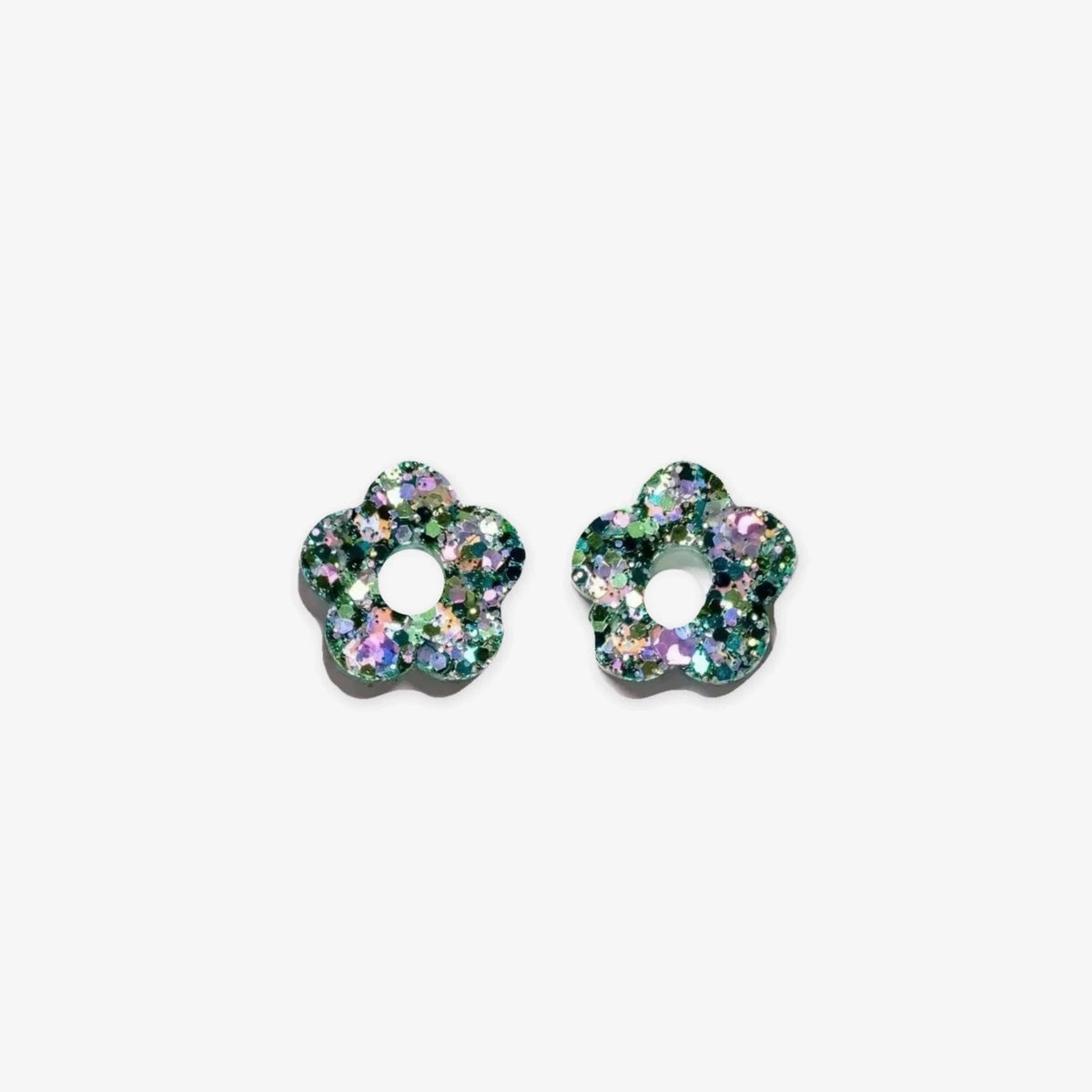 Pair of Mini Flower charms in Mix Green 2.0 (no. 4) – Les Nicolettes