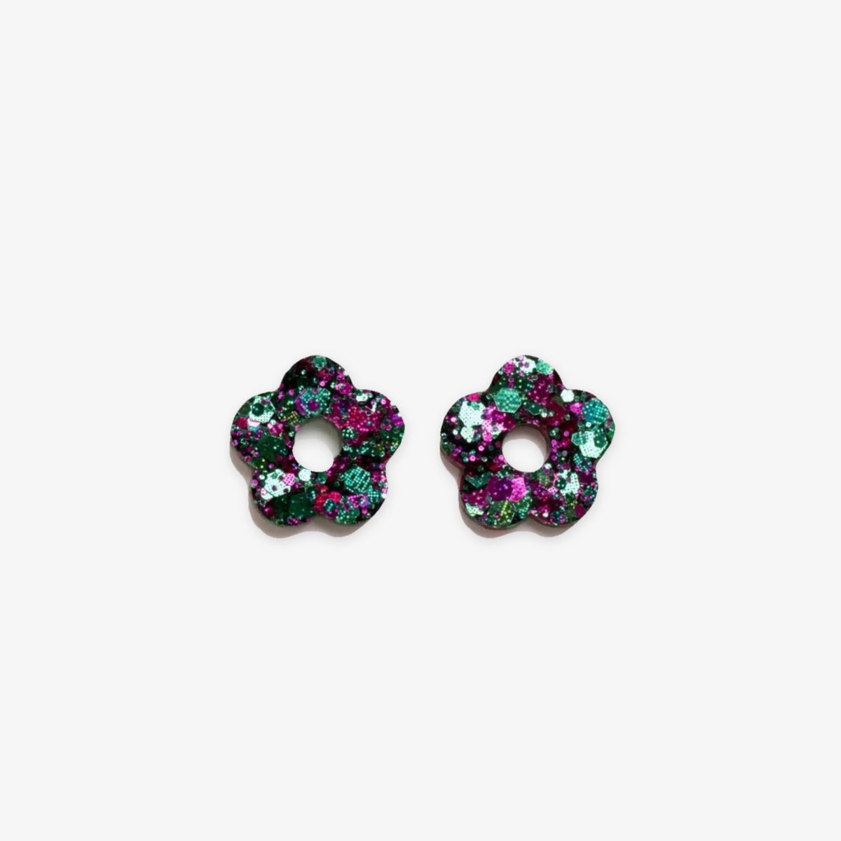 Charms mini Fleur Émeraude Fuchsia-Les Nicolettes