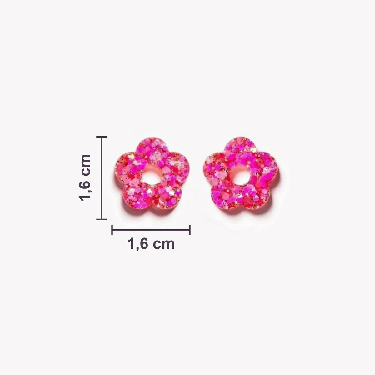 Dimensioni reali dei charms Mini Fiore: 1,6 cm di diametro
