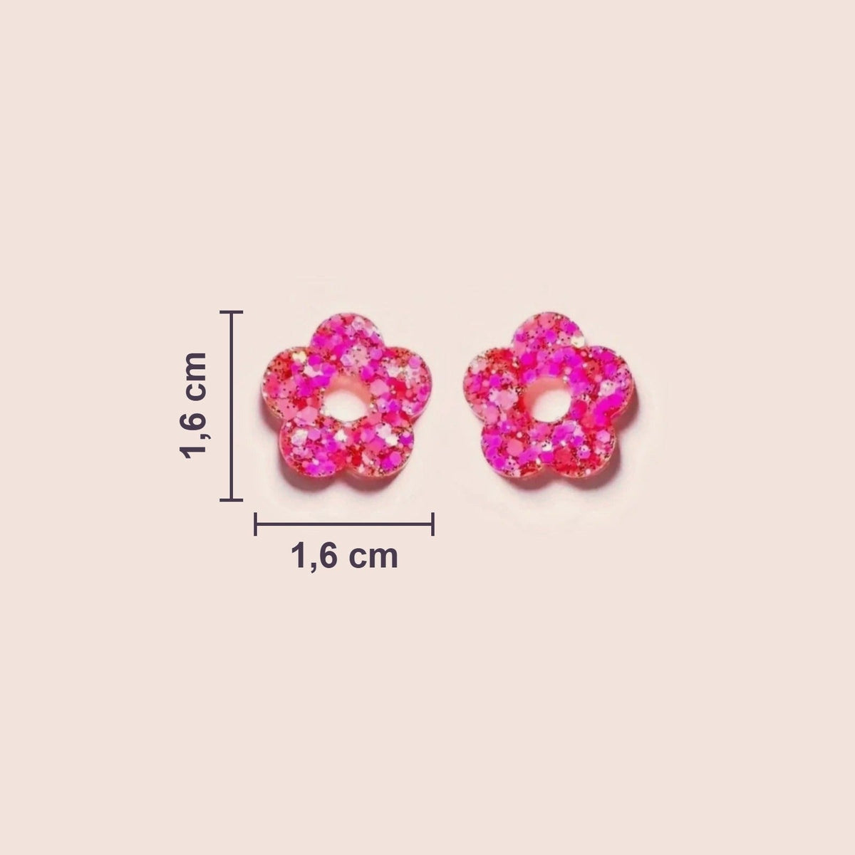 Actual size of Mini Flower charms: 1.6 cm in diameter