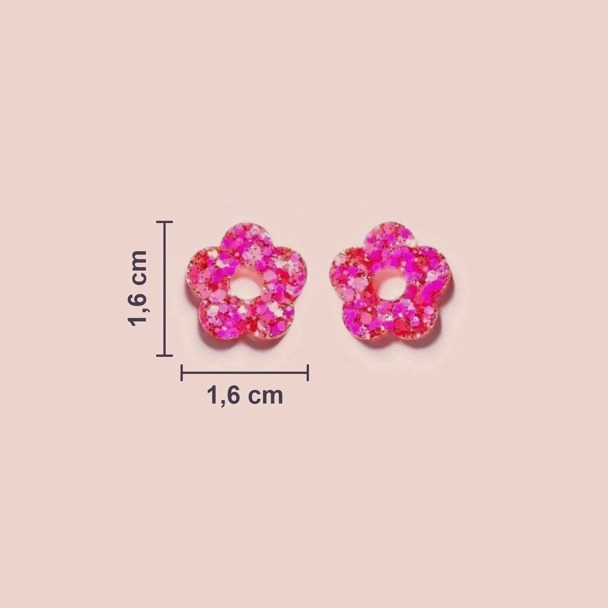Actual size of Mini Flower charms: 1.6 cm in diameter