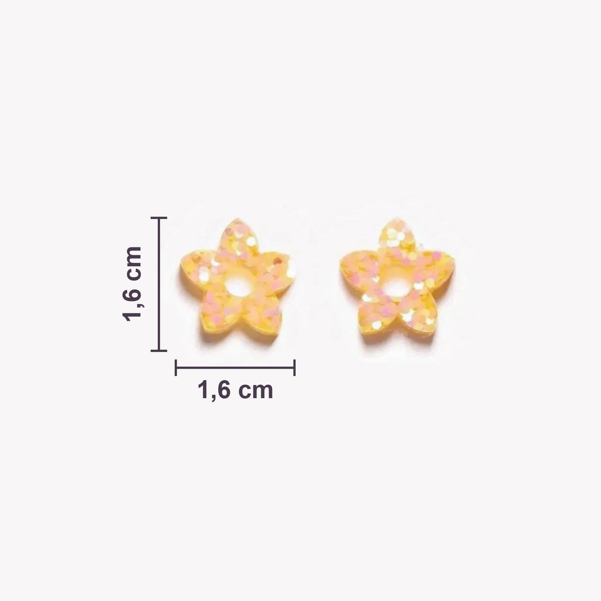 Dimensioni reali dei charms Mini Tiaré: 1,6 cm di diametro