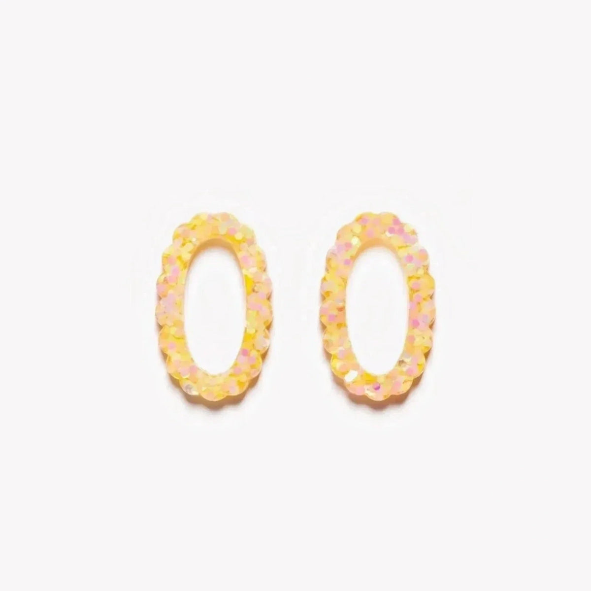 Pair of Oval charms in Orange Yellow (no. 9) – Les Nicolettes
