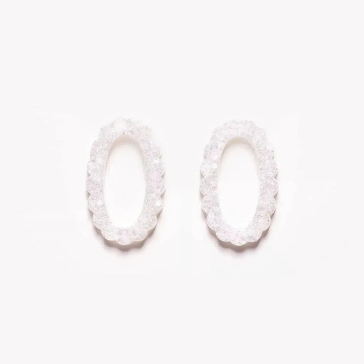 Pair of Oval charms in Ivory (no. 14) – Les Nicolettes