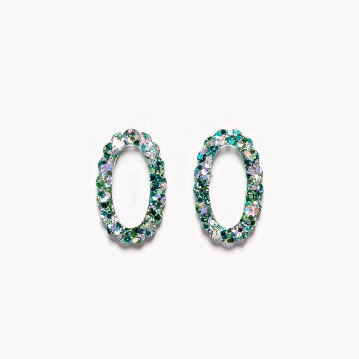 Pair of Oval charms in Mix Green 2.0 (no. 1) – Les Nicolettes
