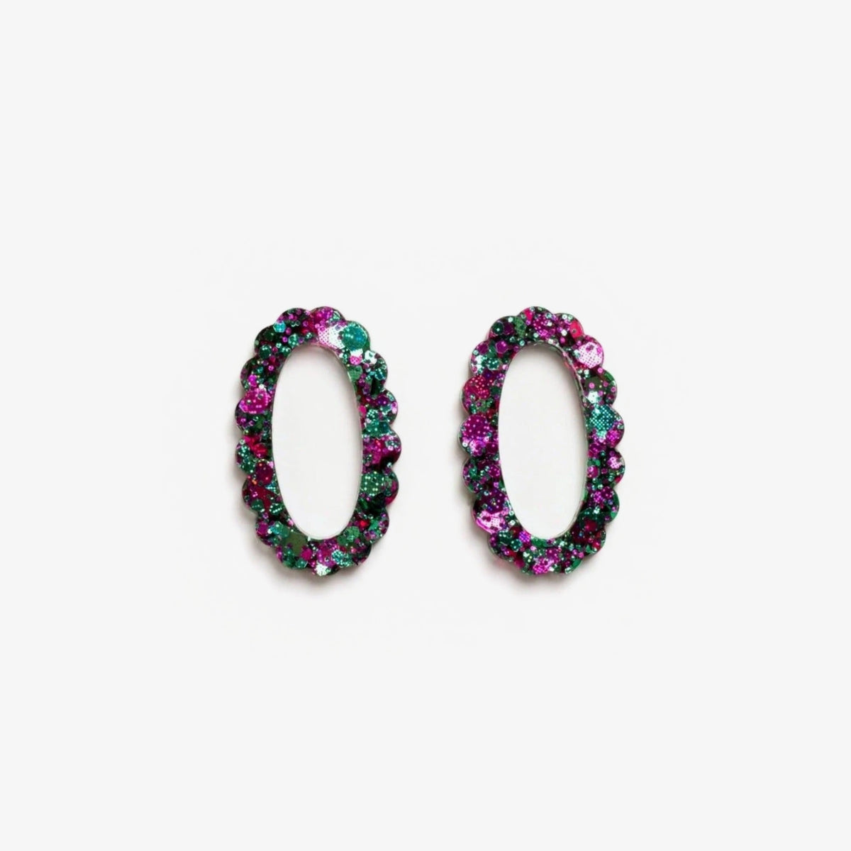 Charms Ovale Émeraude Fuchsia-Les Nicolettes