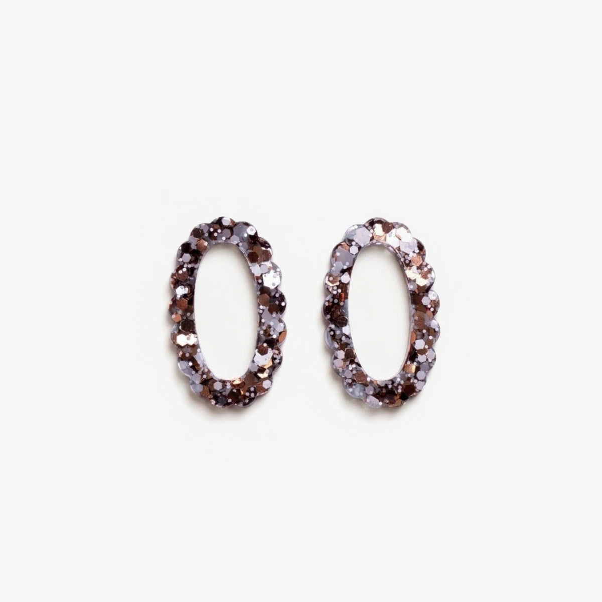 Charms Ovale Mix Bleu Marron-Les Nicolettes
