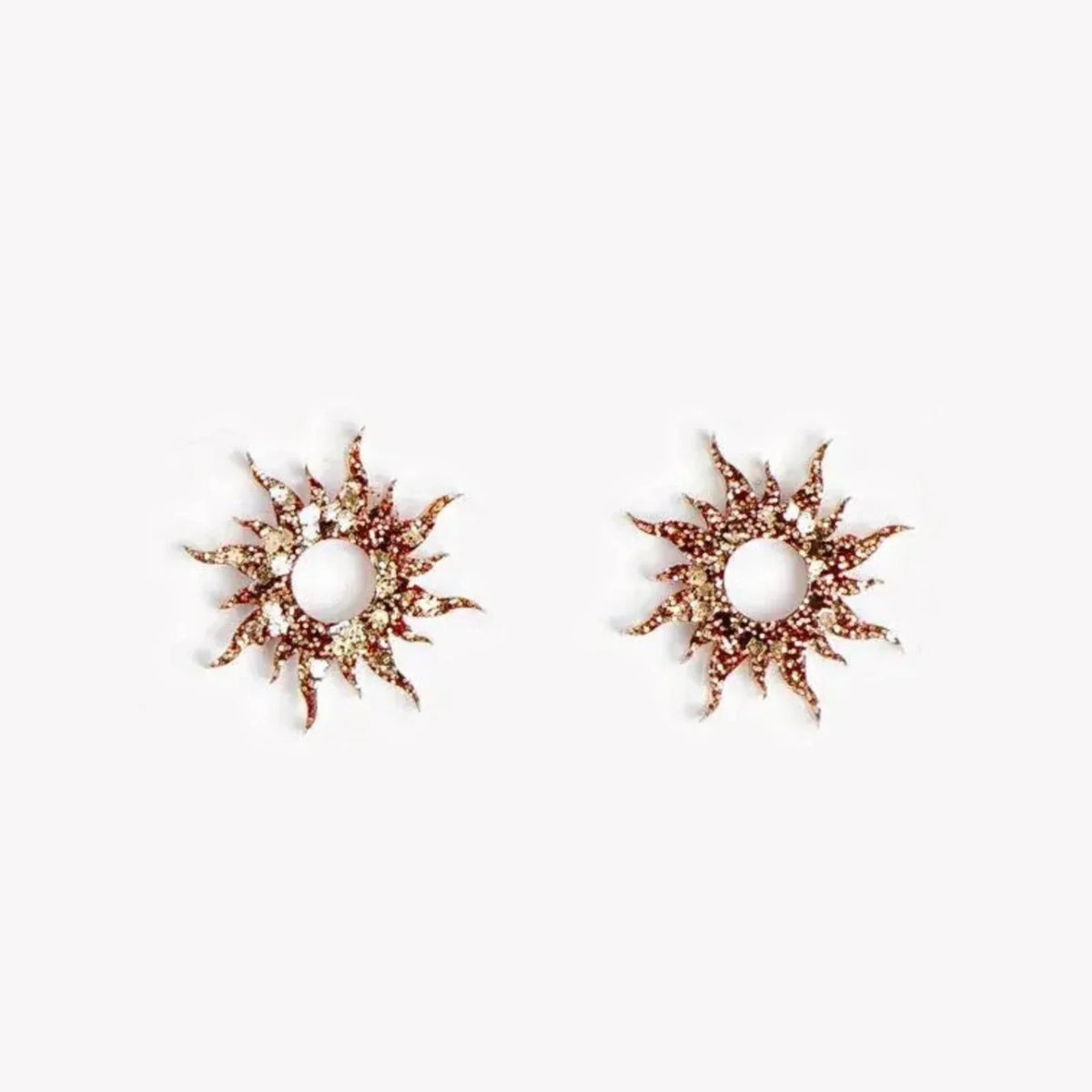 Paire de charms Soleil coloris Champagne (n°1) – Les Nicolettes