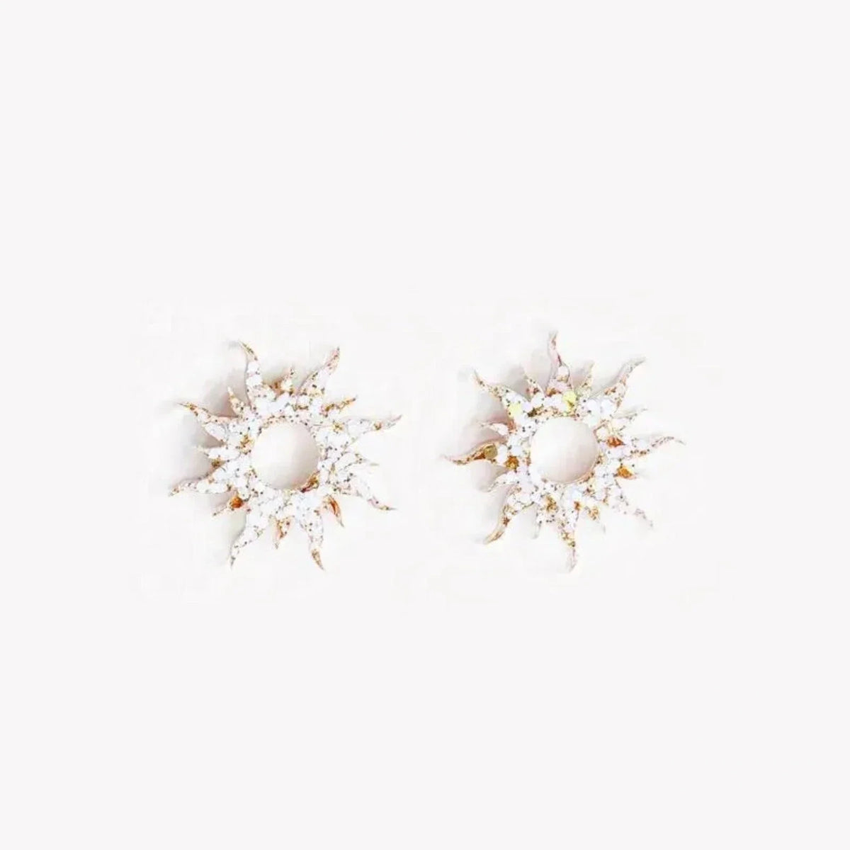 Paire de charms Soleil coloris Ivoire Champagne (n°3) – Les Nicolettes