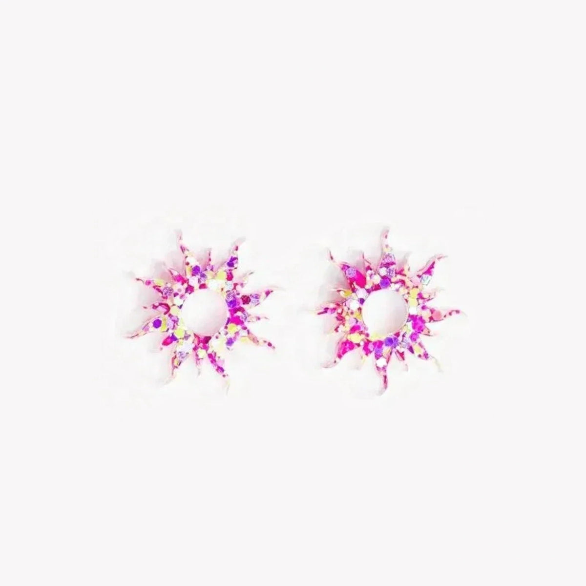 Paire de charms Soleil coloris Barbiecore (n°5) – Les Nicolettes