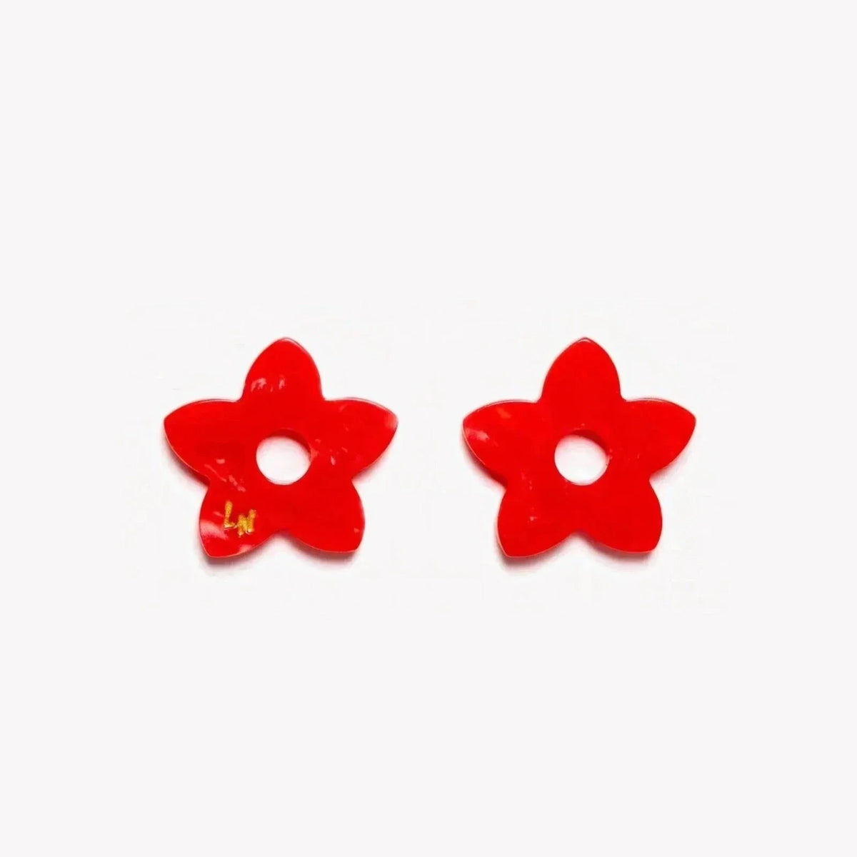 Pair of Acetate Tiaré charms in Red (no. 9) – Les Nicolettes