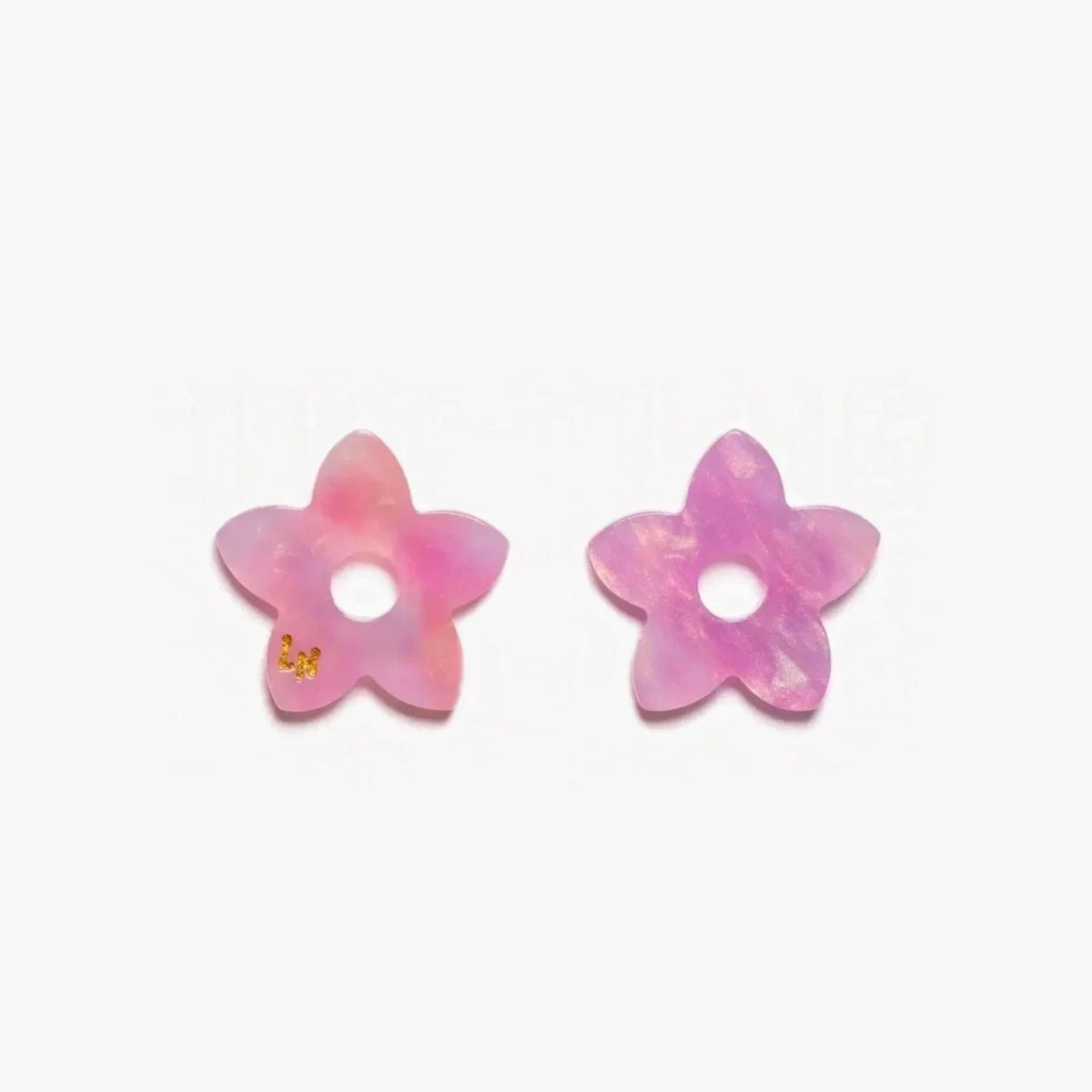 Pair of Acetate Tiaré charms in Ombré Pink Lilac (no. 3) – Les Nicolettes