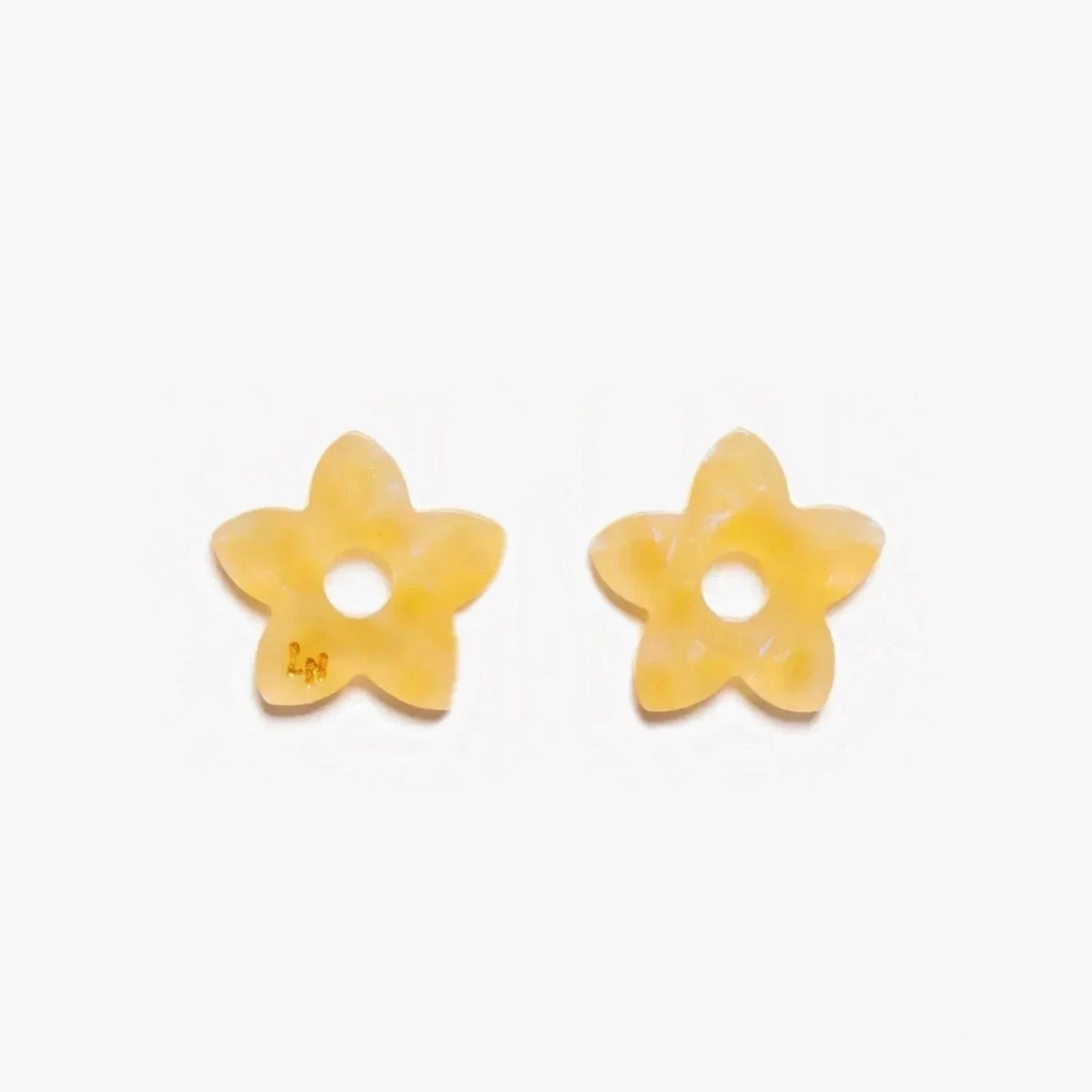 Pair of Acetate Tiaré charms in Yellow (no. 8) – Les Nicolettes
