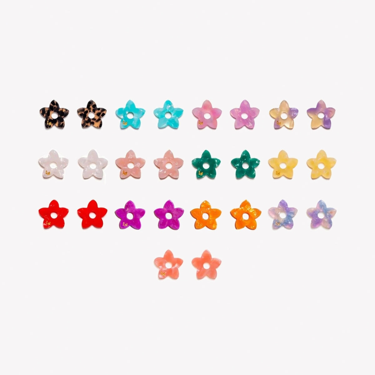 Acetate Tiaré charms: all available pairs and colours – Les Nicolettes