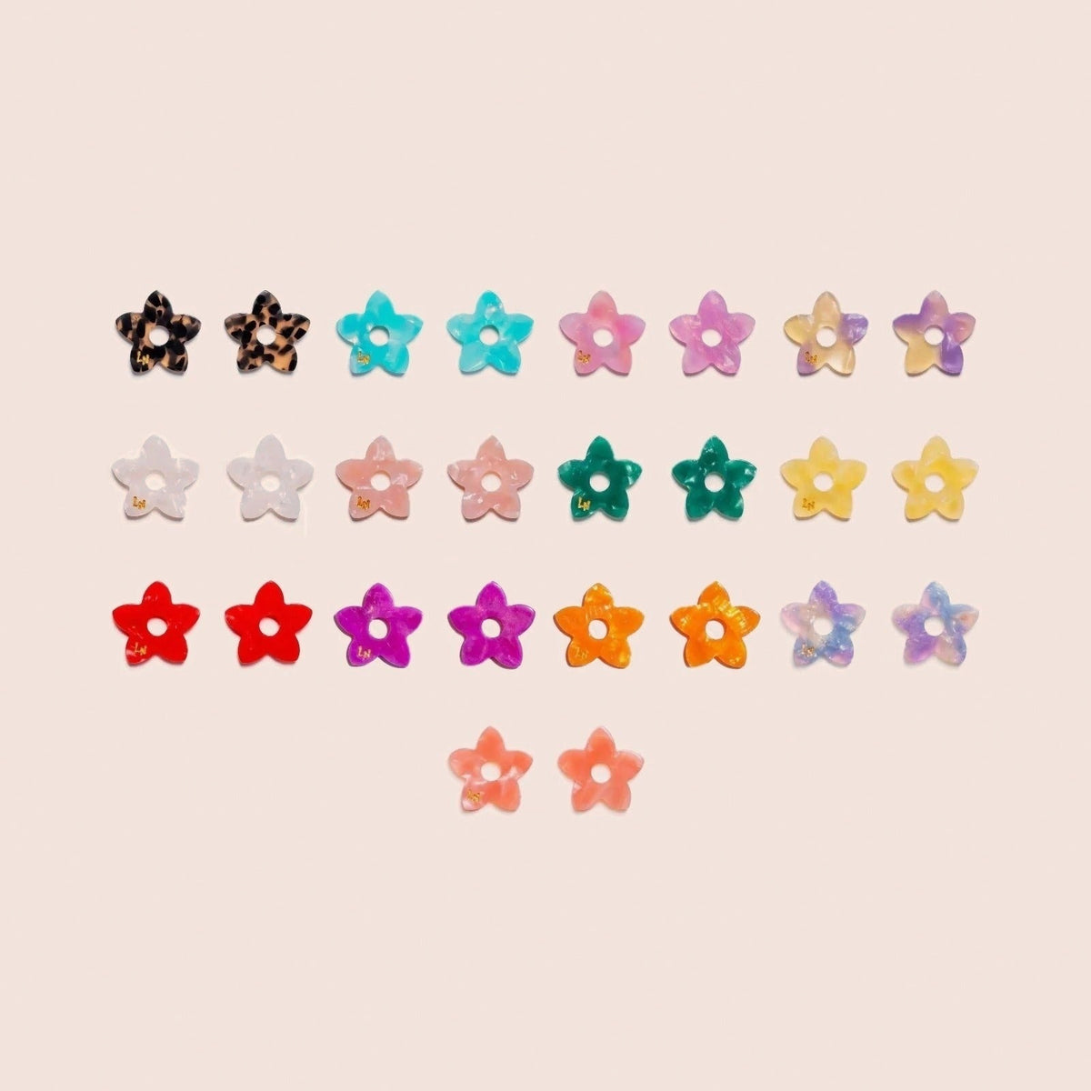 Acetate Tiaré charms: all available pairs and colours – Les Nicolettes