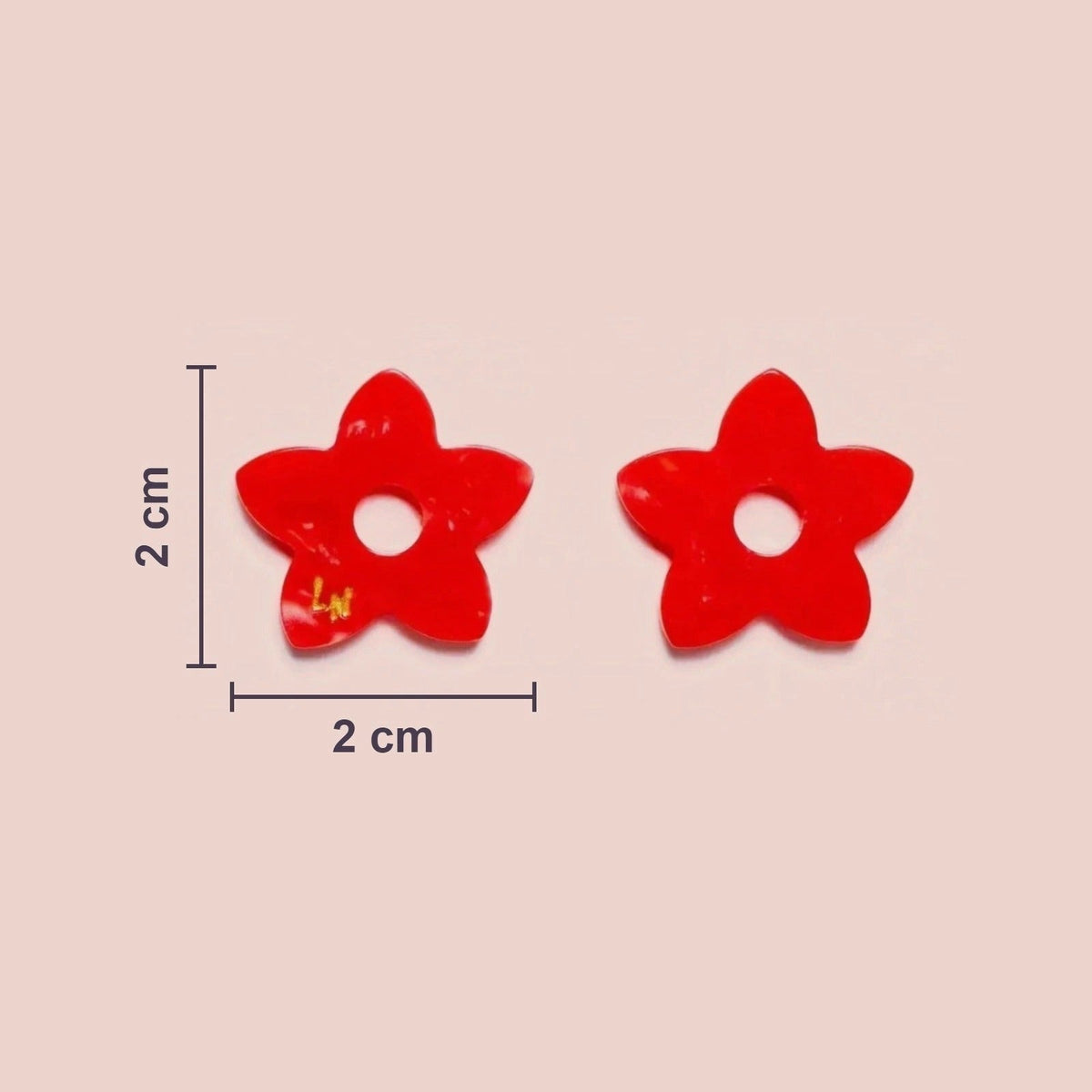 Actual size of Acetate Tiaré charms: 2 cm in diameter