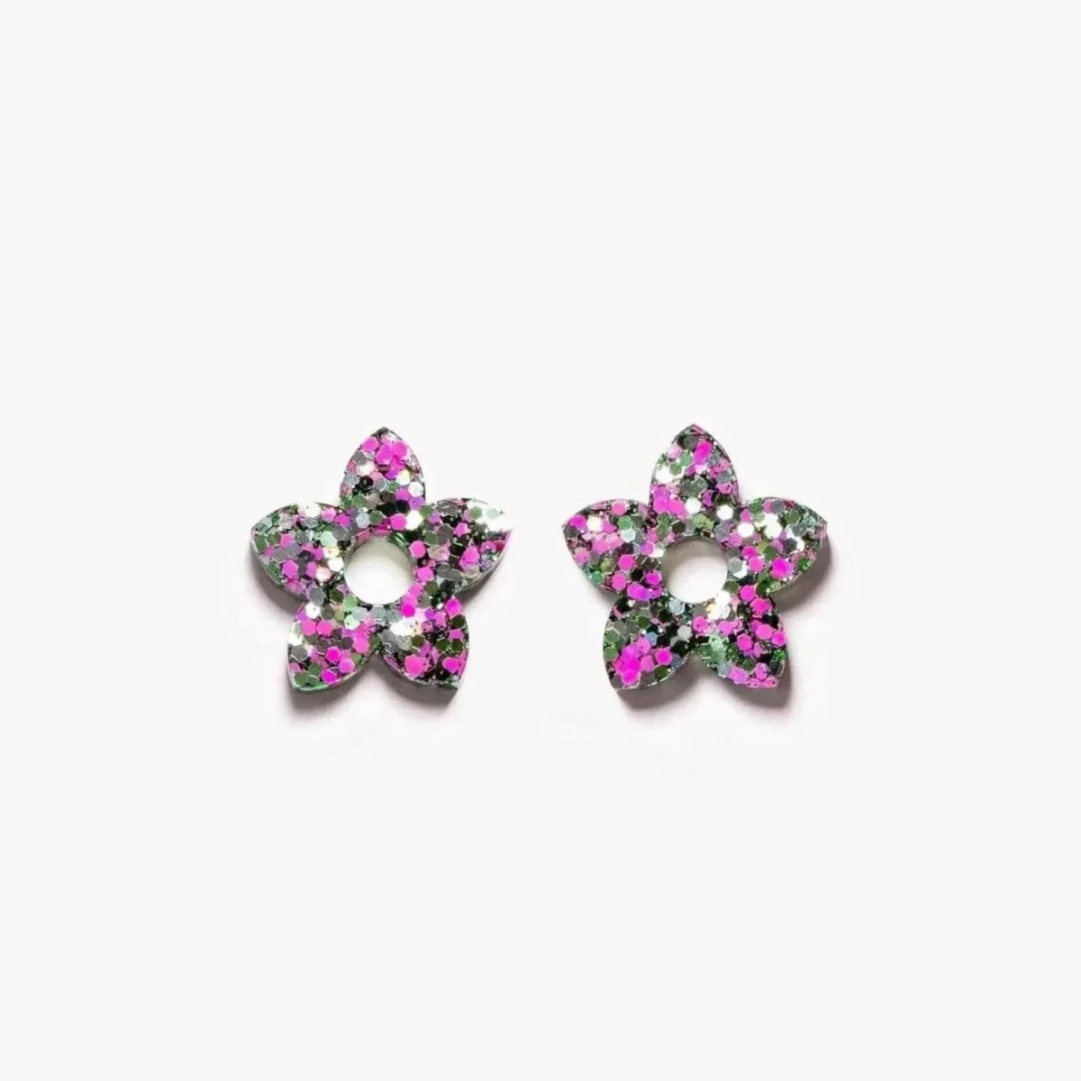 Paire de charms Tiaré coloris Mix Vert Rose (n°15) – Les Nicolettes