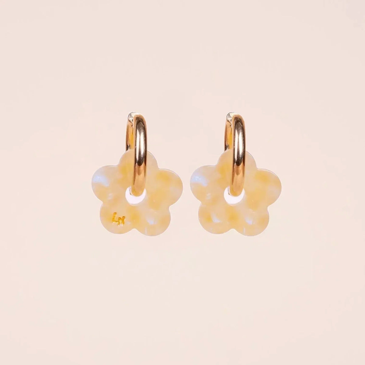 Créoles Fleur Acétate Jaune – Les Nicolettes