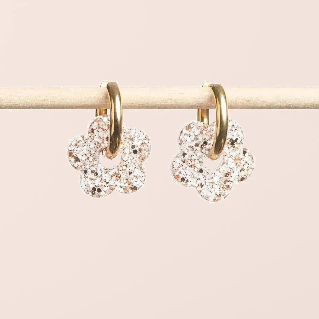 Créoles Fleur Ivoire Champagne – Les Nicolettes