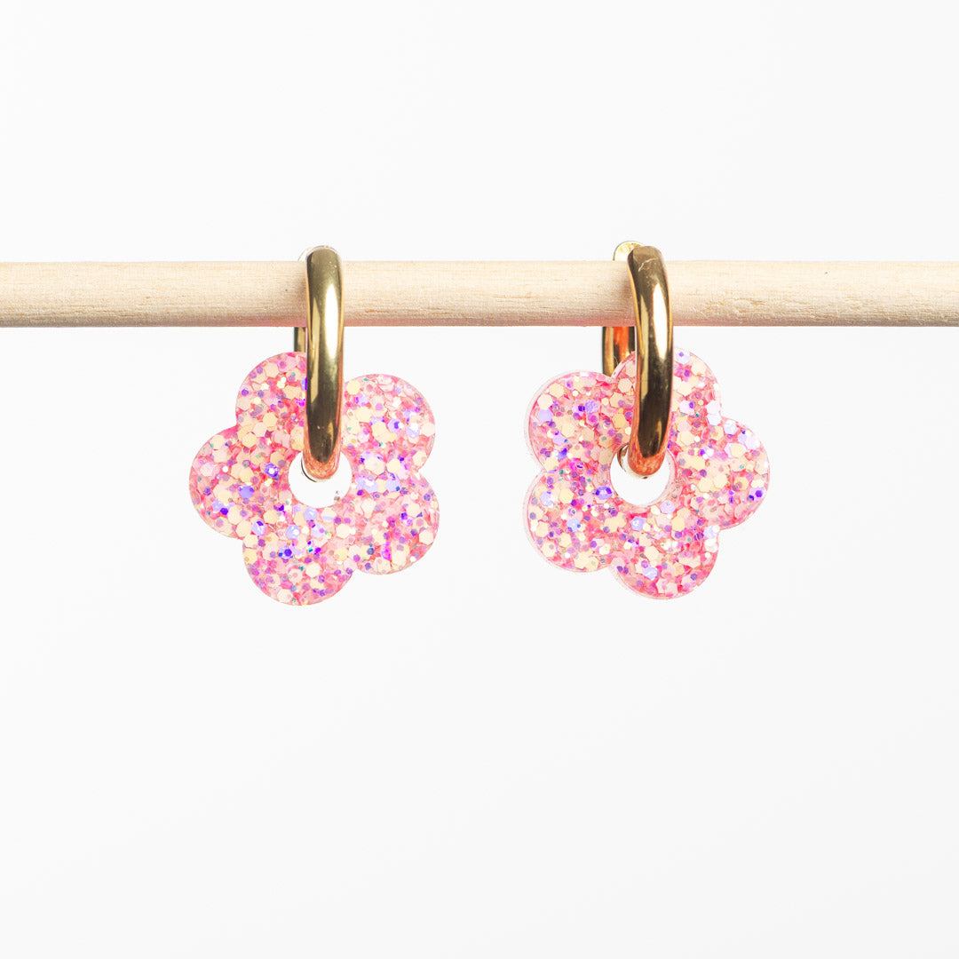 Créoles Fleur Mix Rose-Les Nicolettes