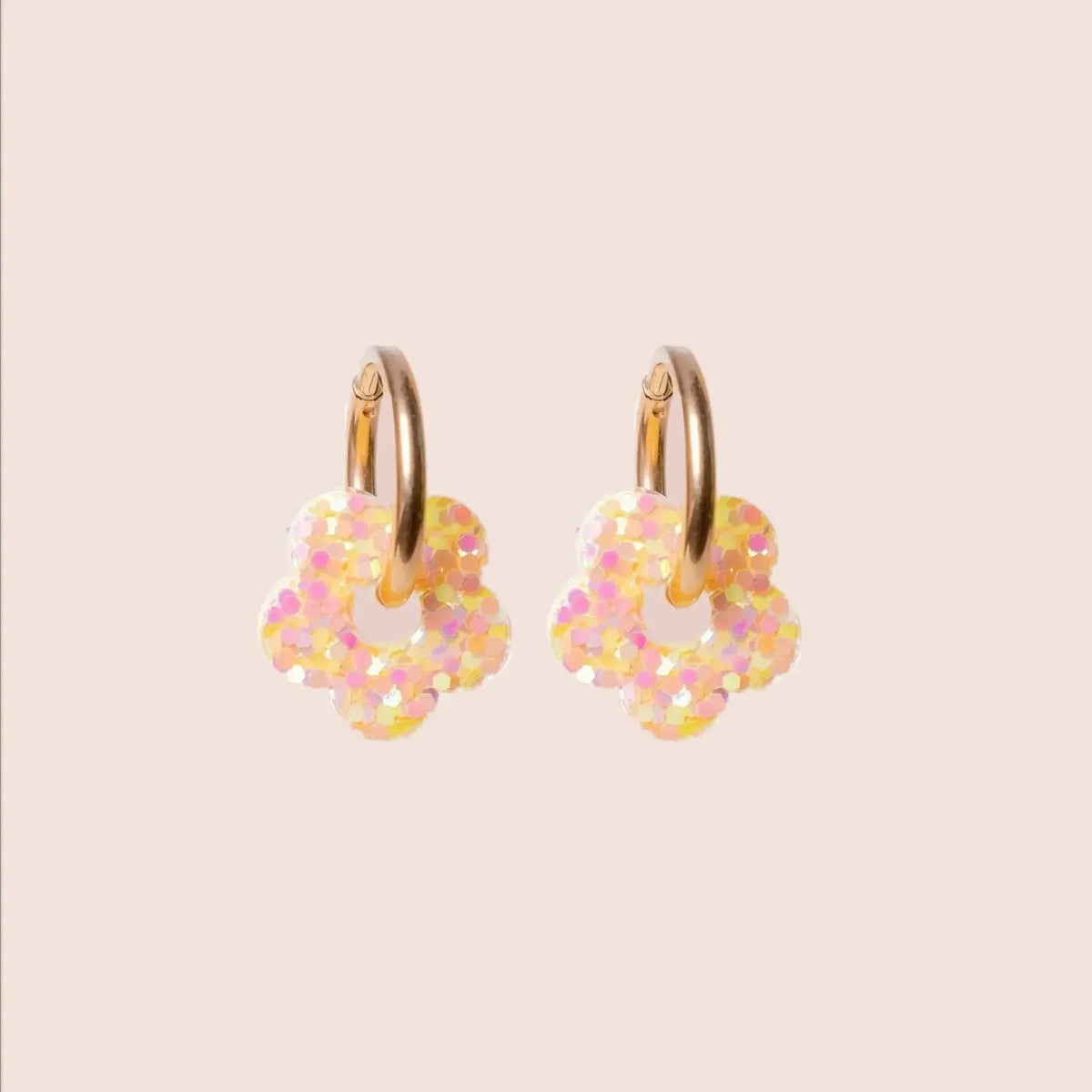 Créoles Mini Fleur Orange Jaune – Les Nicolettes