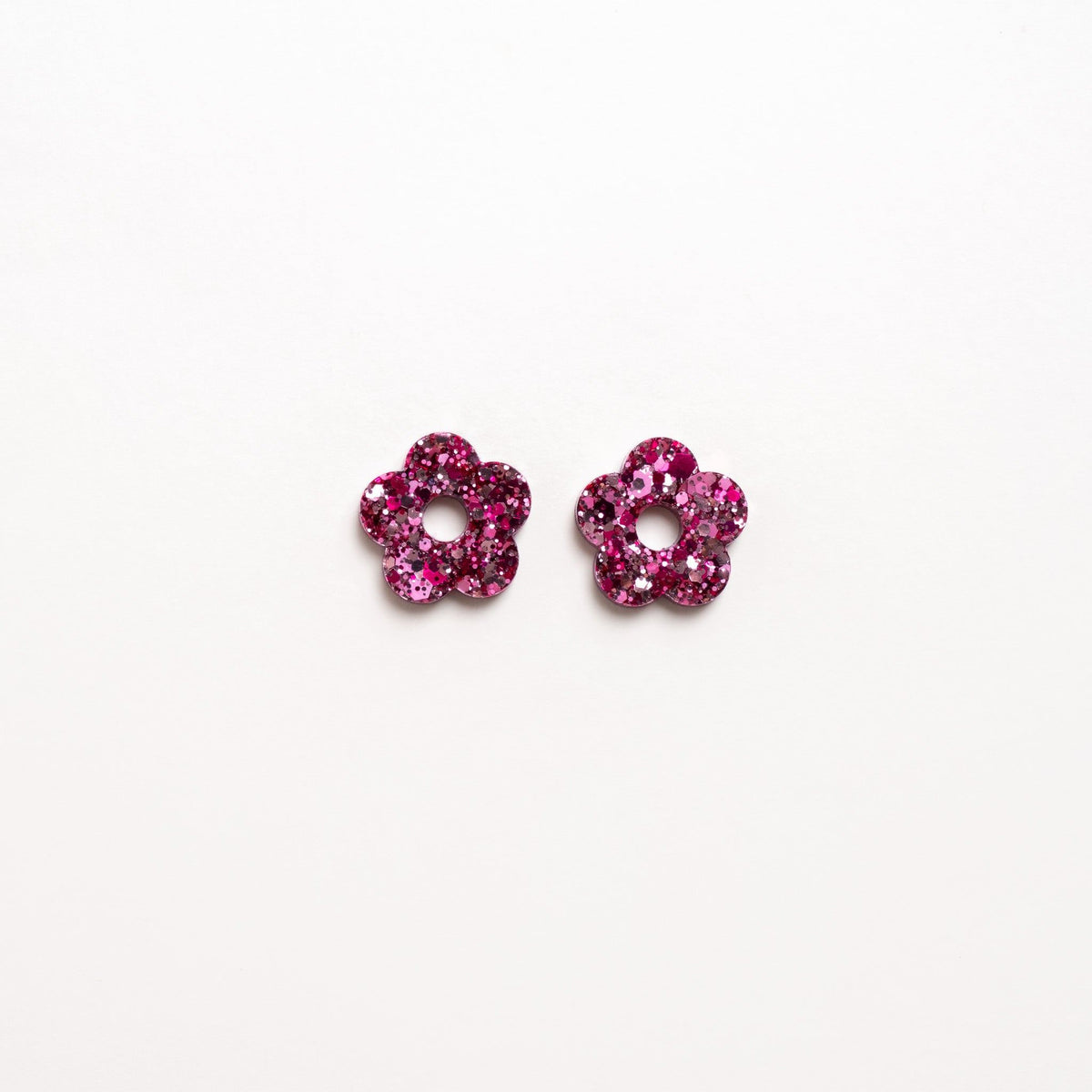 Créoles Mini Fleur Pink Lady-Les Nicolettes