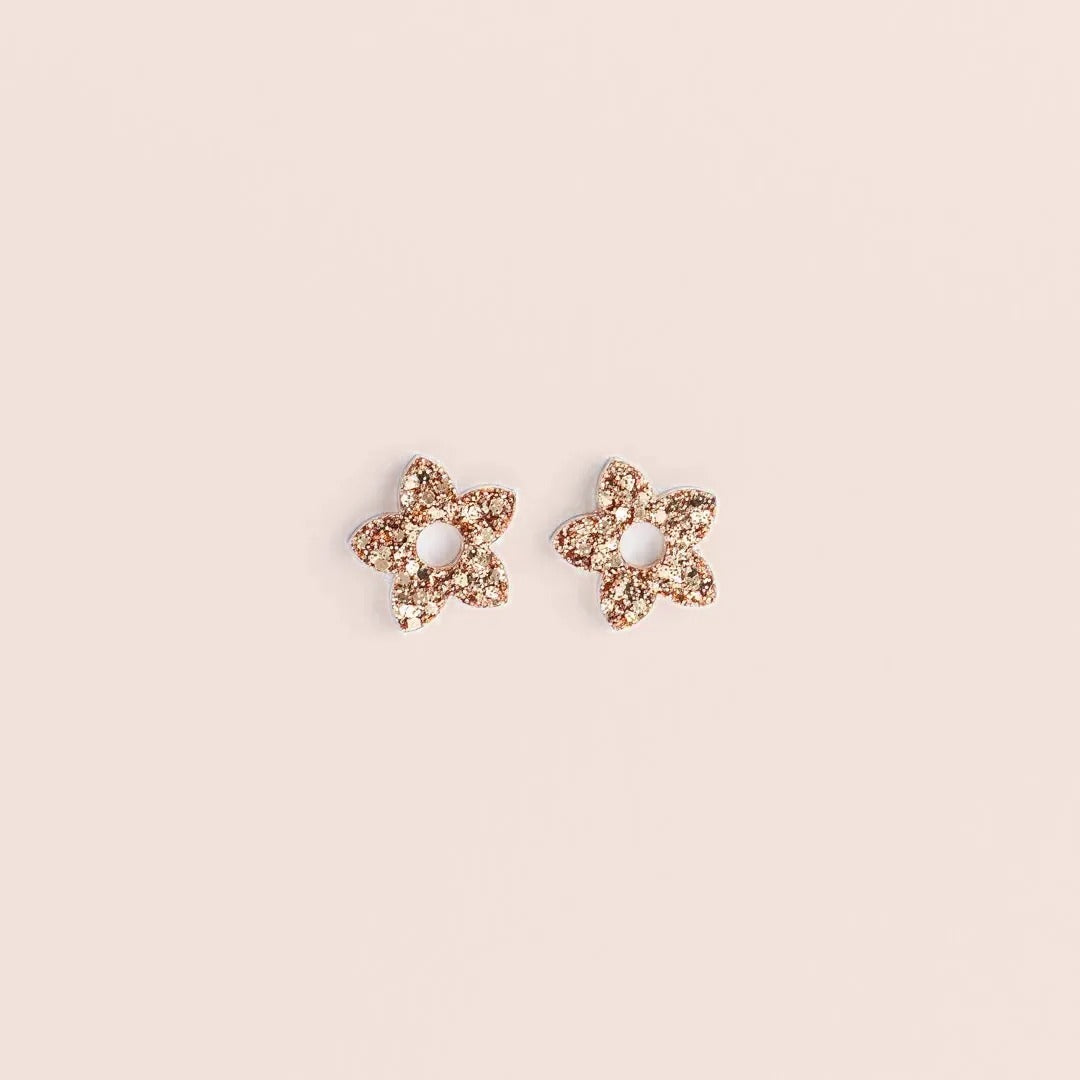 Créoles Mini Tiaré Champagne – Les Nicolettes