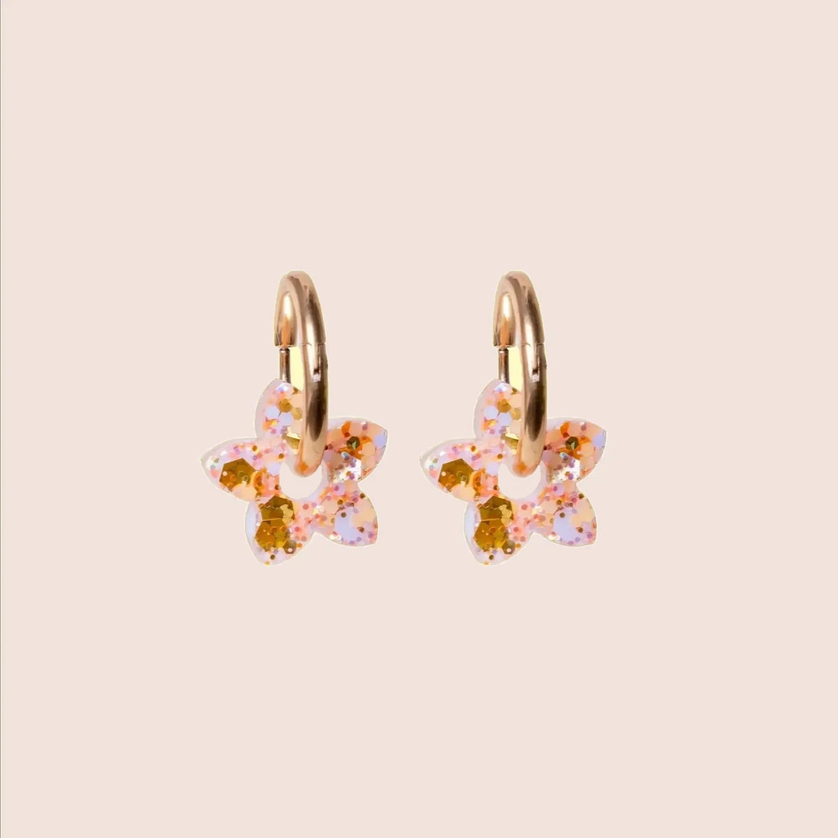 Créoles Mini Tiaré Ivoire Orange – Les Nicolettes