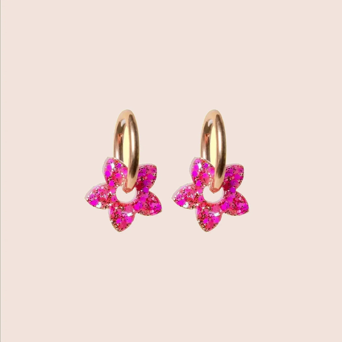 Créoles Mini Tiaré Mix Rose Rouge – Les Nicolettes