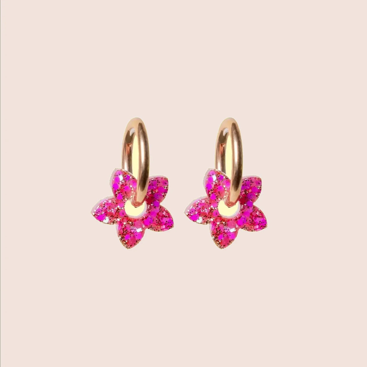 Créoles Mini Tiaré Mix Rose Rouge – Les Nicolettes
