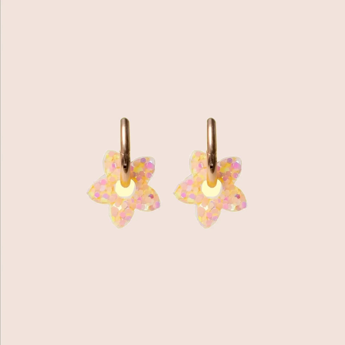 Créoles Mini Tiaré Orange Jaune – Les Nicolettes