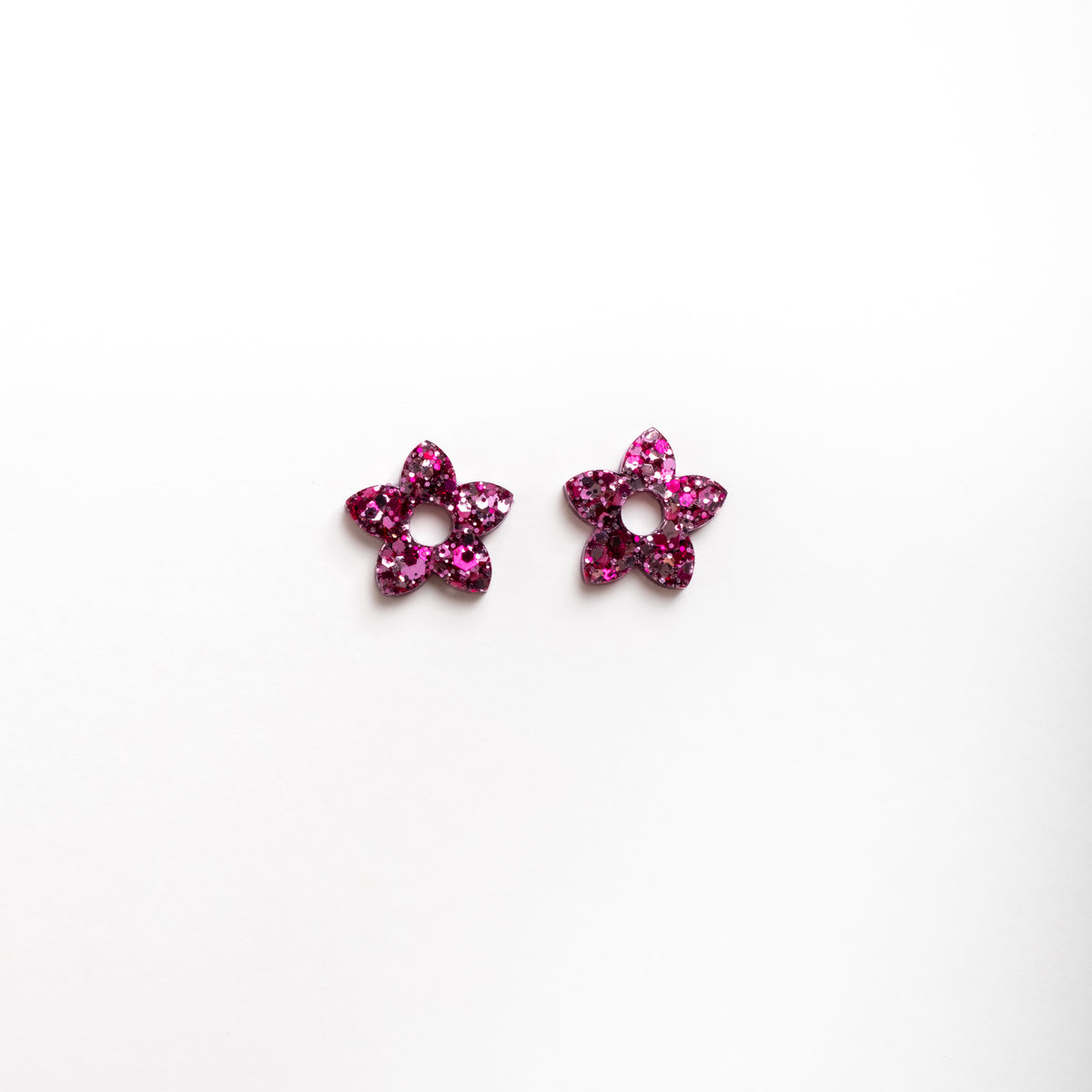 Créoles Mini Tiaré Pink Lady-Les Nicolettes