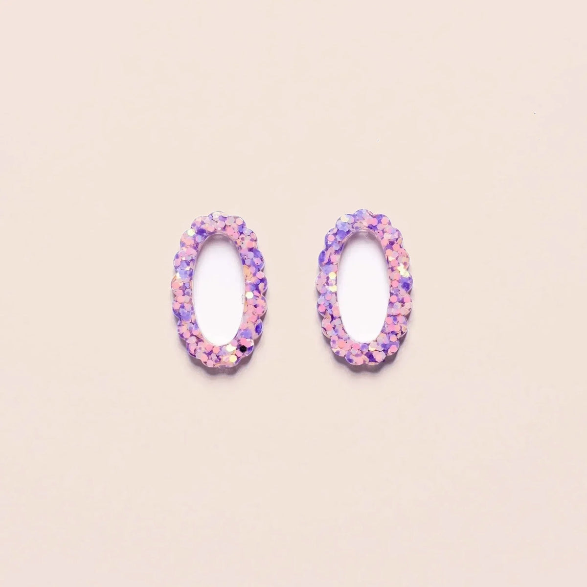 Créoles Ovale Mauve Orange – Les Nicolettes