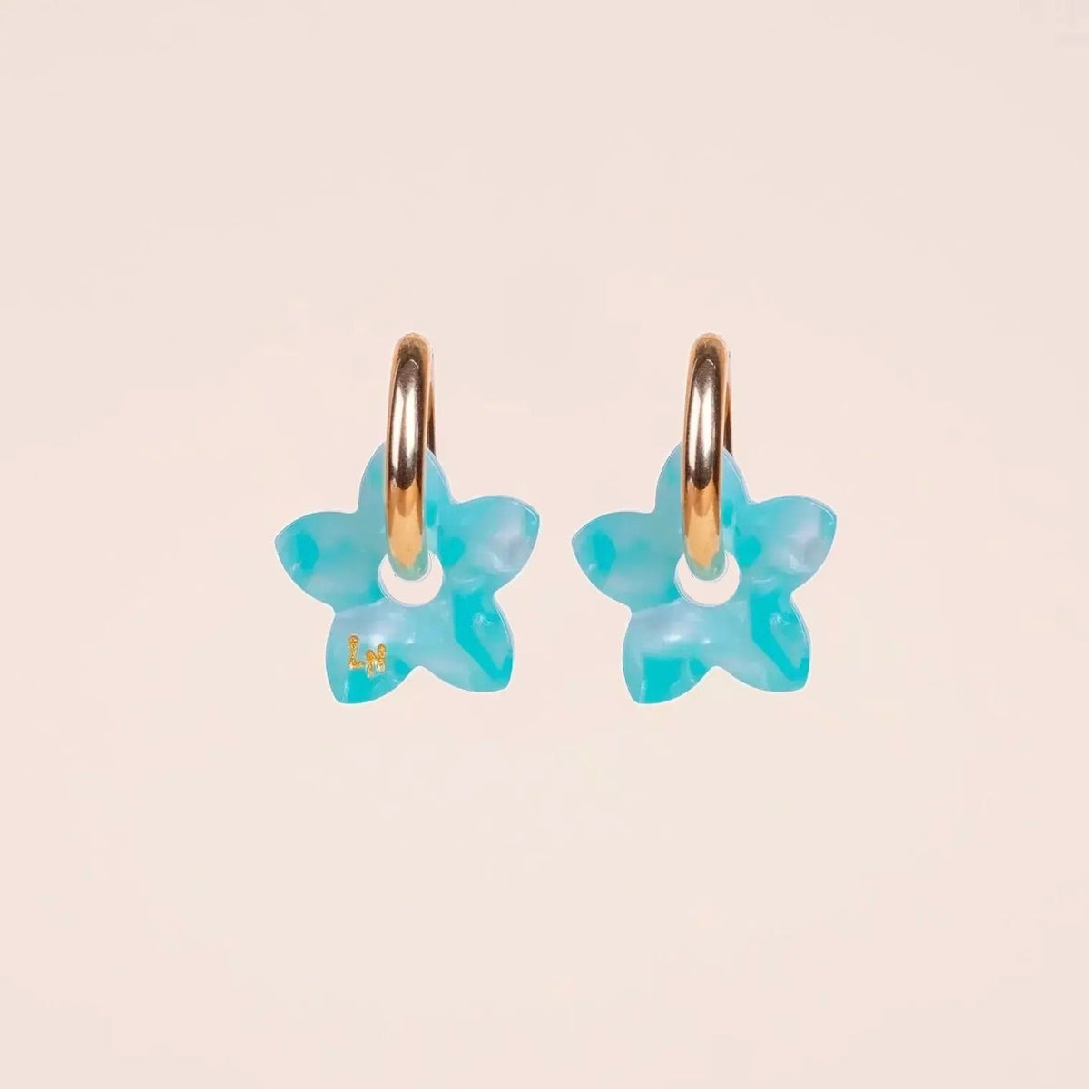 Créoles Tiaré Acétate Bleu Ciel – Les Nicolettes